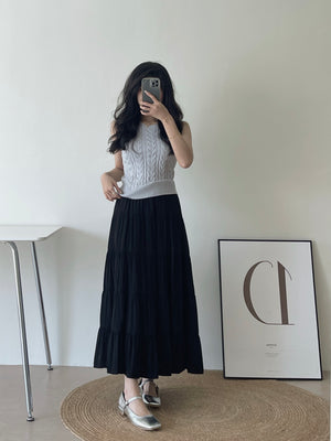 Chiffon Layered Midi Skirt / 温柔雪纺半身裙