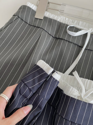 American-style Striped Relaxed Pants / 美式条纹宽松休闲长裤