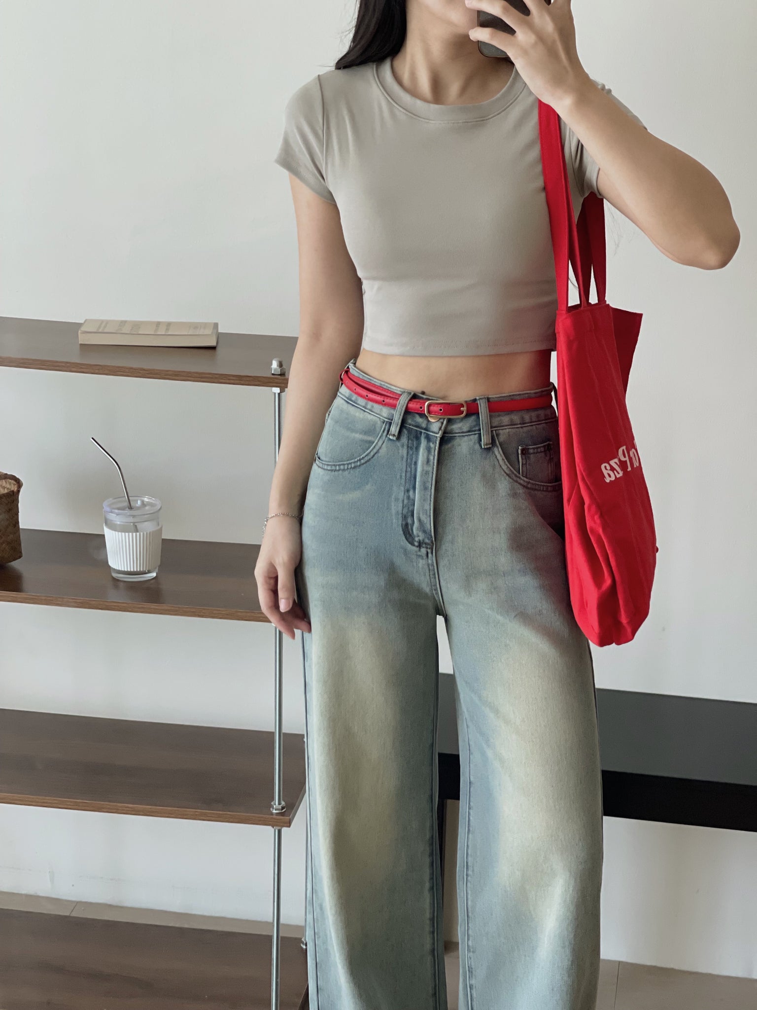 Crop Tee With Removable Pad / 短款T恤自带可拆卸乳胶垫