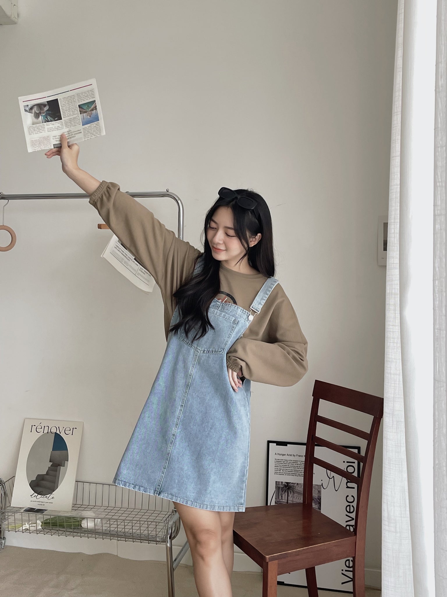 Denim Overall Dress / 俏皮牛仔背带裙