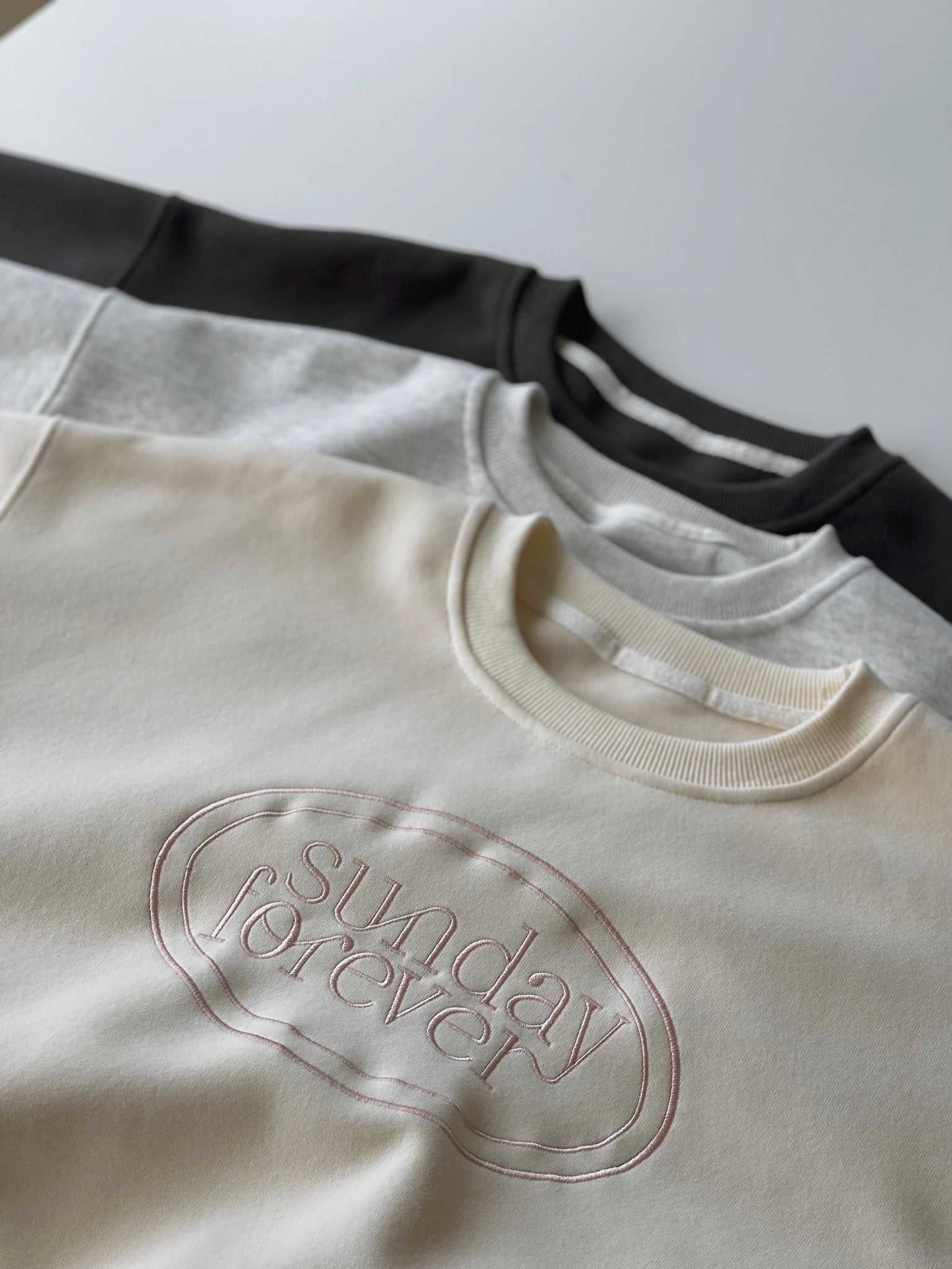 Contrast Embroidered Sweatshirt / 撞色刺绣字母卫衣