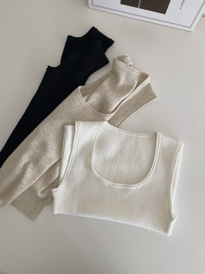 Comfy Tank Top / 遮副乳针织背心