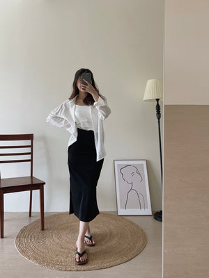 Manette Ruched Skirt / 甜酷褶皱修身半裙