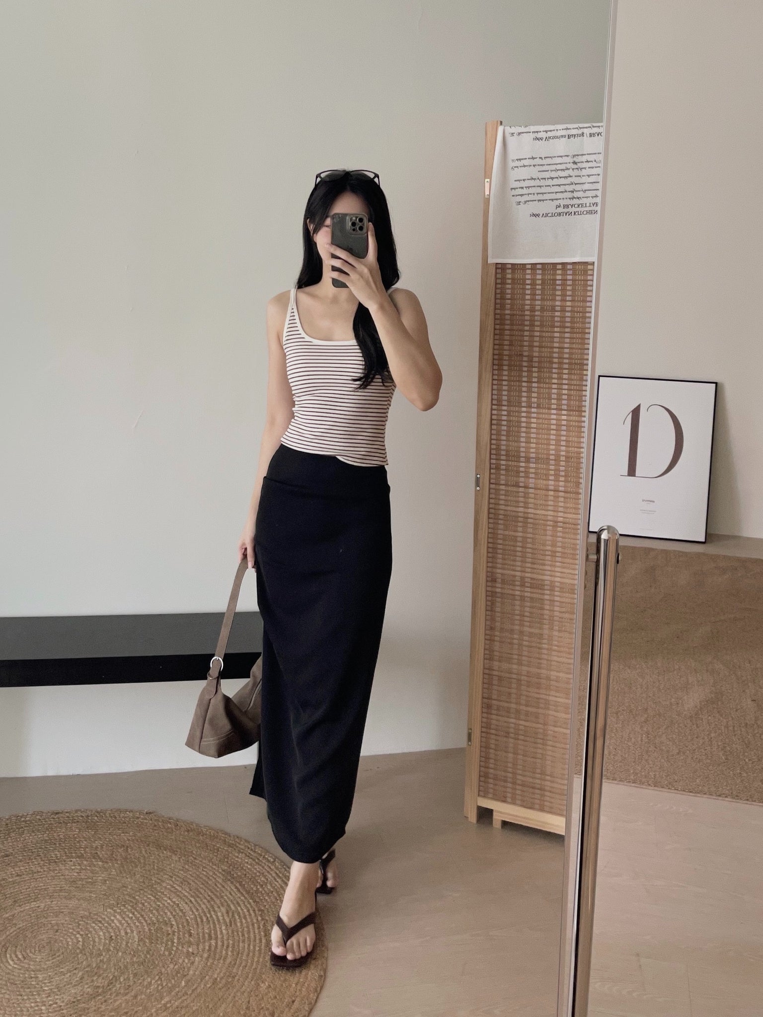 Contrast Trim Padded / 撞色边吊带胸垫背心