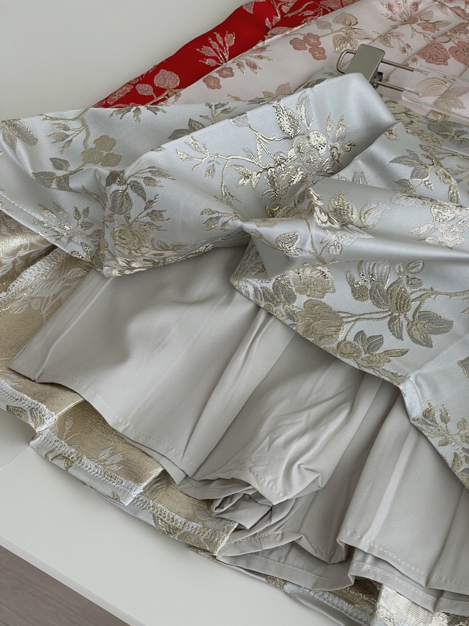 Brocade Spliced Lace Set / 【绣蕊锦裳】拼接蕾丝百褶裙套装