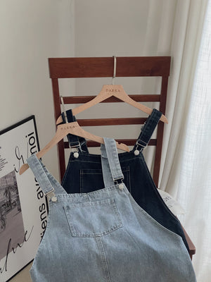 Denim Overall Dress / 俏皮牛仔背带裙
