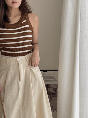 Stripes Stretchy Top / 高弹条纹针织上衣