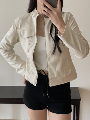 Suede Fitted Jacket / 秋天麂皮绒修身显瘦外套