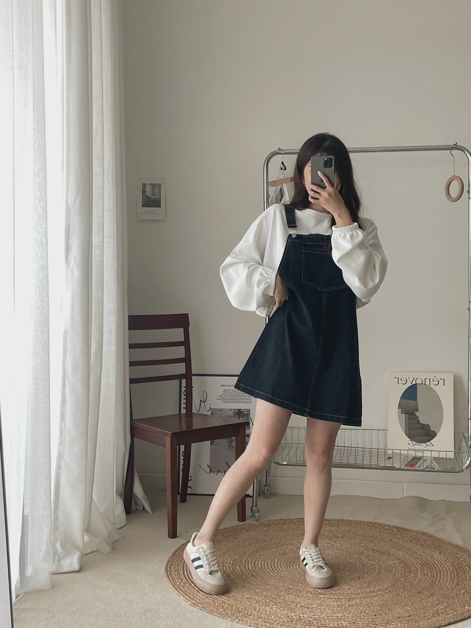 Denim Overall Dress / 俏皮牛仔背带裙