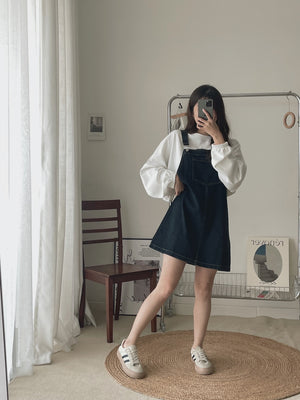 Denim Overall Dress / 俏皮牛仔背带裙