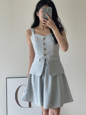 Isabelle Button Up Set / 知性优雅排扣套装