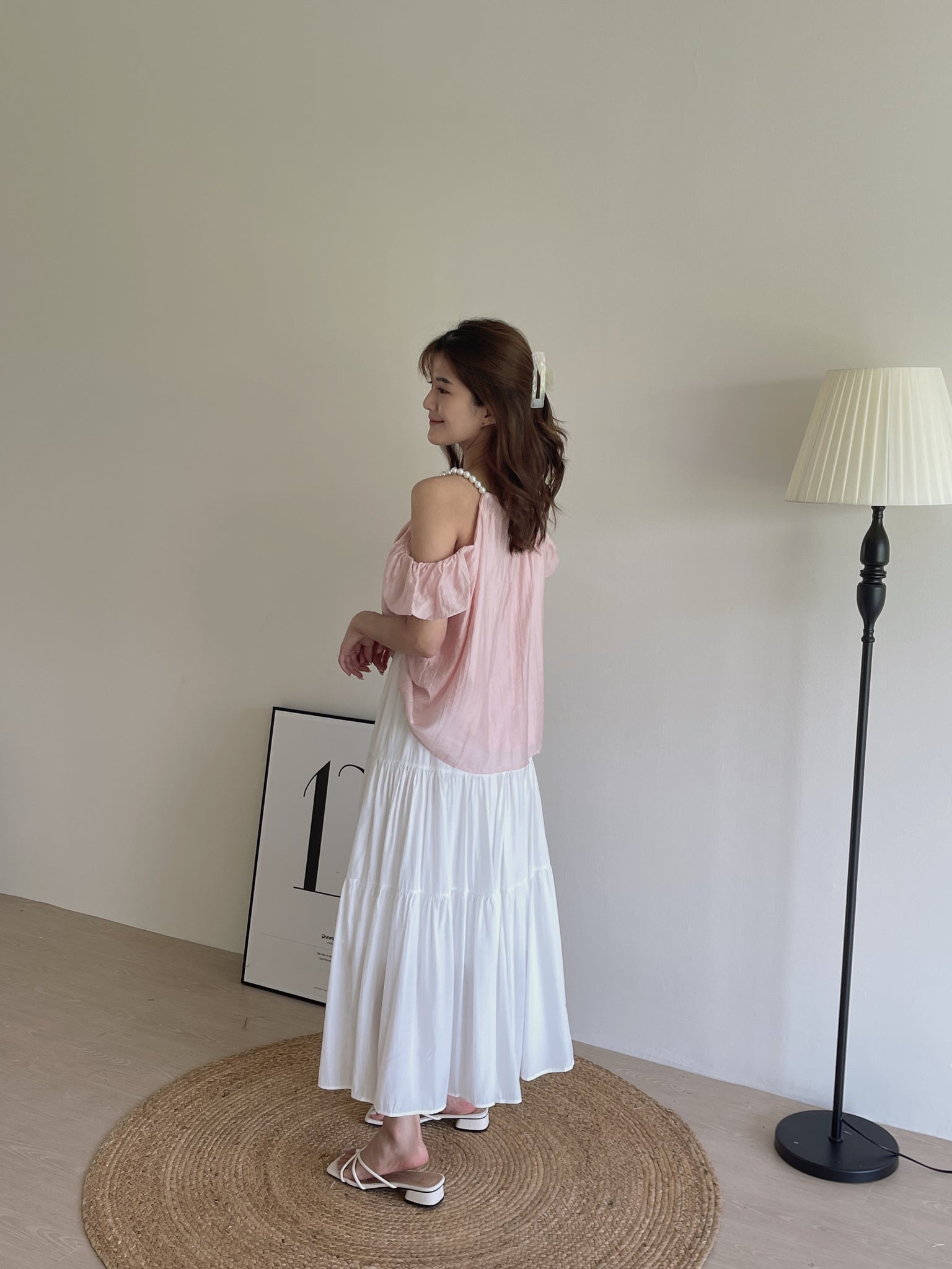 Tiered Flare Maxi Skirt / 飘逸拼接半身长裙