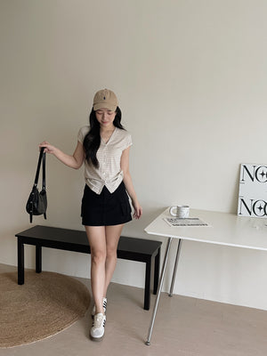 Cargo Denim Mini Skirt / 甜酷工装牛仔短裙
