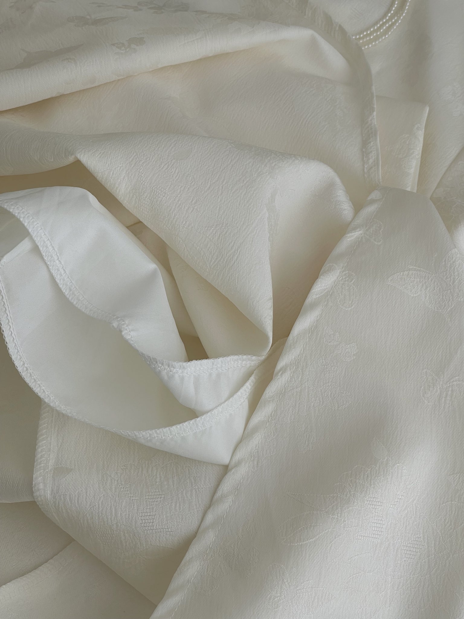 Pearl Tassel Cheongsam / 素雅珍珠流苏提花连身裙