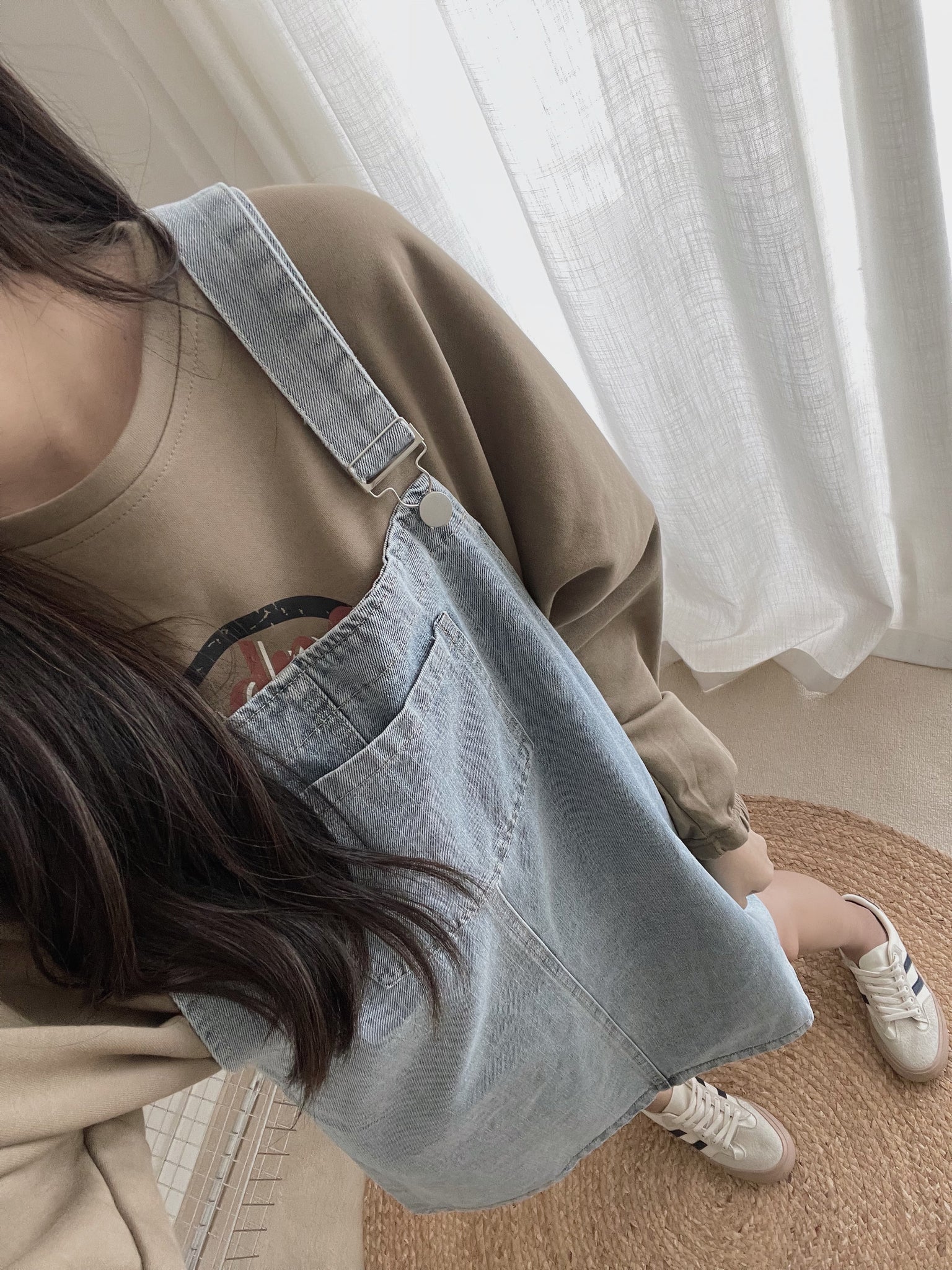 Denim Overall Dress / 俏皮牛仔背带裙