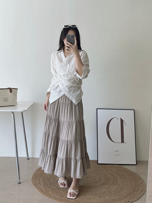 Chiffon Layered Midi Skirt / 温柔雪纺半身裙