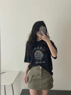 Stylish Western Loose Tee / 帅气欧美风宽松T恤