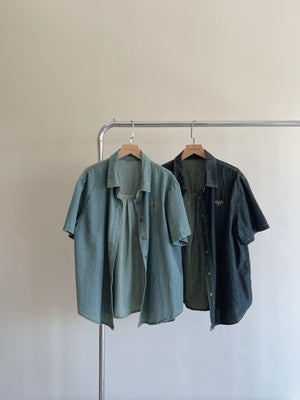Ribbon Embroidered Outer Shirt / 刺绣软牛仔衬衣