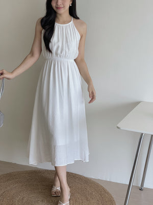 Avril Halterneck Dress / 挂脖后腰镂空长裙