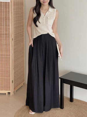 Linen Casual Maxi Pants / 高个子拖地棉麻休闲裤