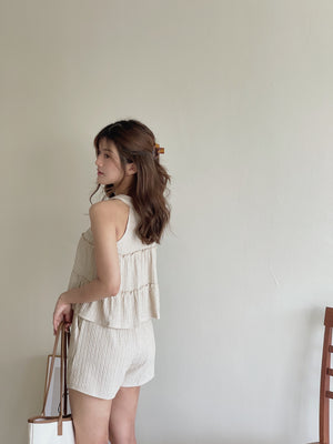 Avery Halterneck Set / 挂脖肌理感短裤套装