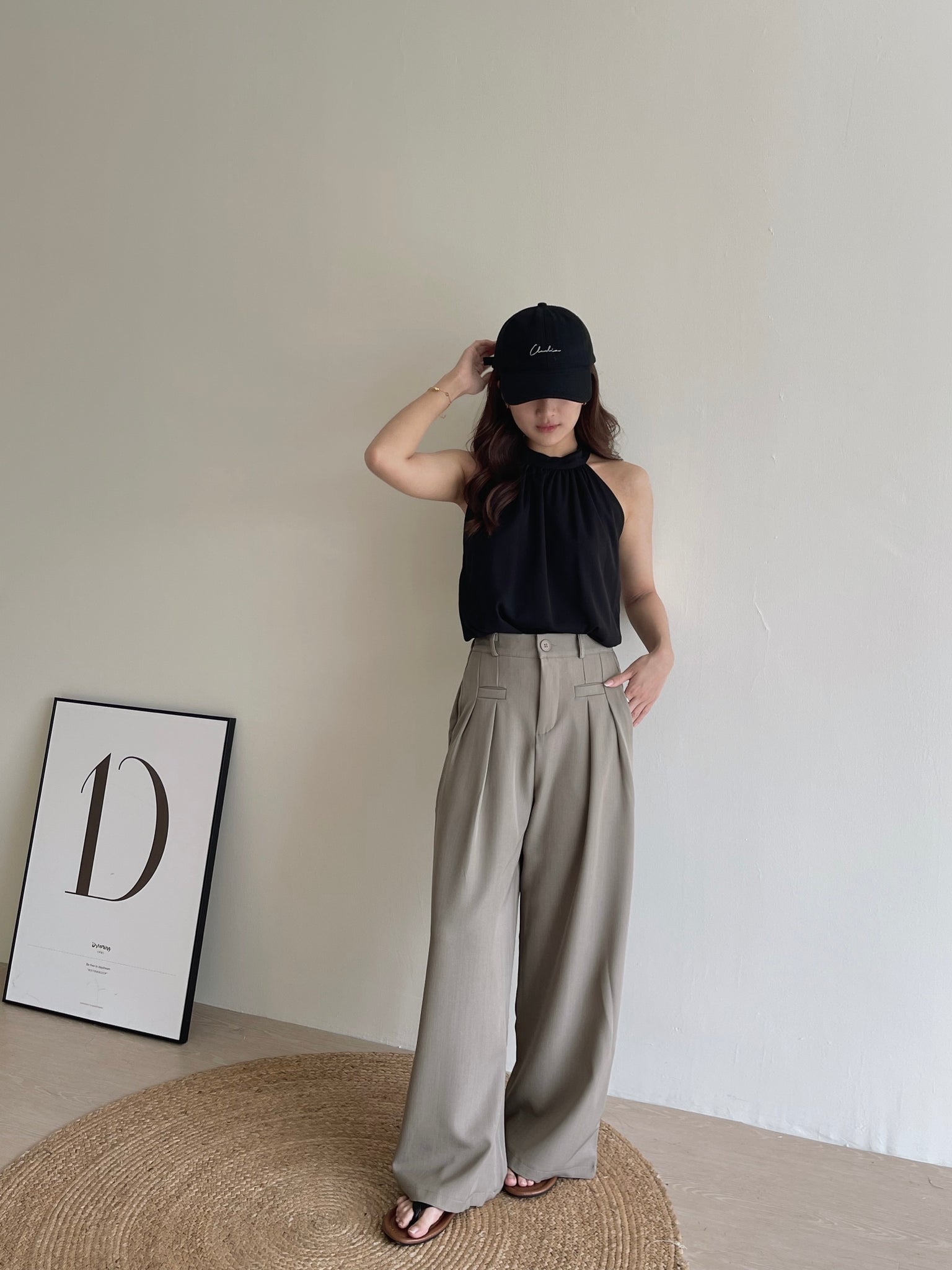 Chiffon Halterneck Top / 雪纺挂脖上衣
