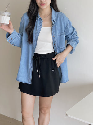 Boone Denim Outer Shirt / 帅气牛仔衬衣外套