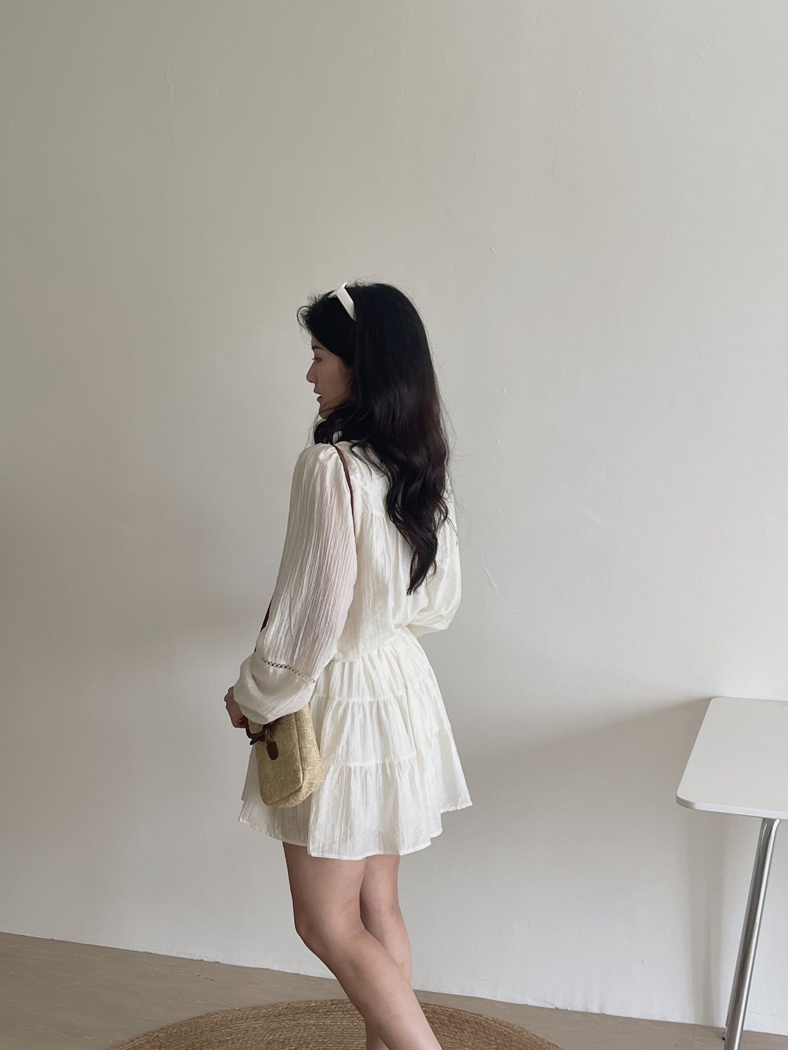 Lyra Ruffle Cloud Set / 甜美镂空编织套装