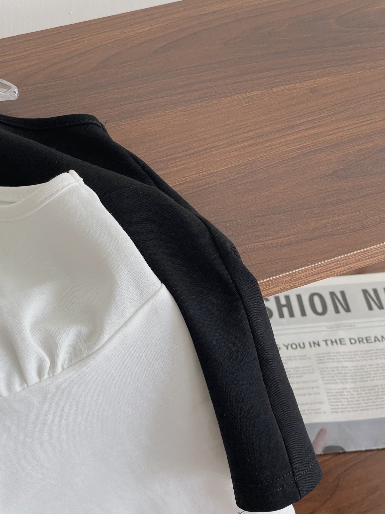 Collared Split Slim Top / 辣妹Polo领排扣修身小衫
