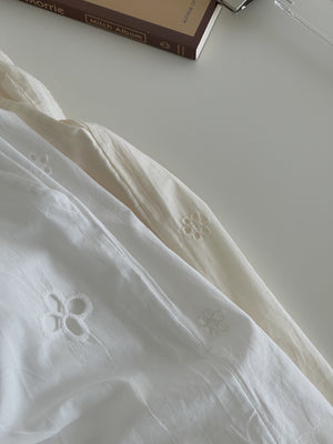 Eyelet Hollow Trousers / 钩花镂空休闲长裤