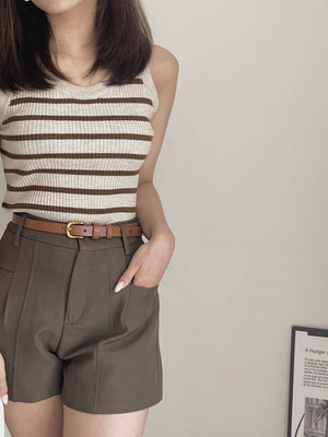 Stripes Stretchy Top / 高弹条纹针织上衣