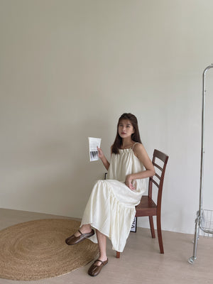 Lucille Spaghetti Long Dress / 松弛感宽松吊带裙