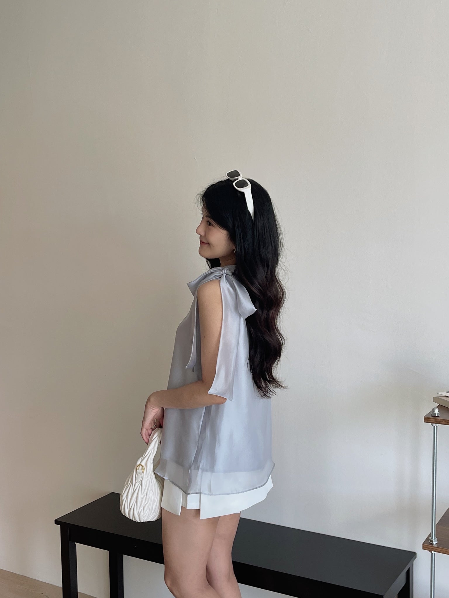 Bow Organza Blouse / 流光纱蝴蝶结小衫