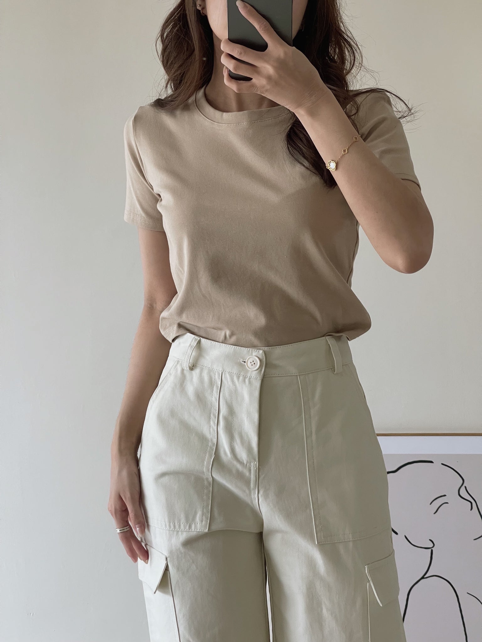 Basic Crop Tshirt / 软棉亲肤圆领T恤