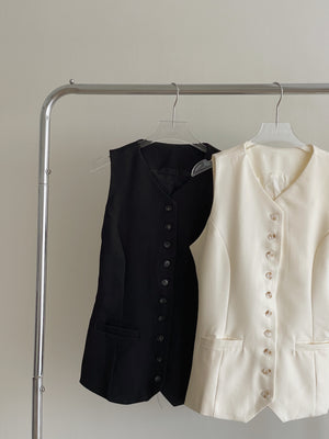 Button Up Suit Vest / 高级感西装马甲背心