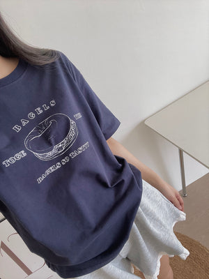 Bagel Printing Tee / 宽松贝果Tee