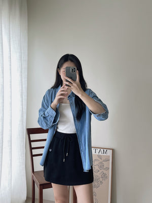 Boone Denim Outer Shirt / 帅气牛仔衬衣外套