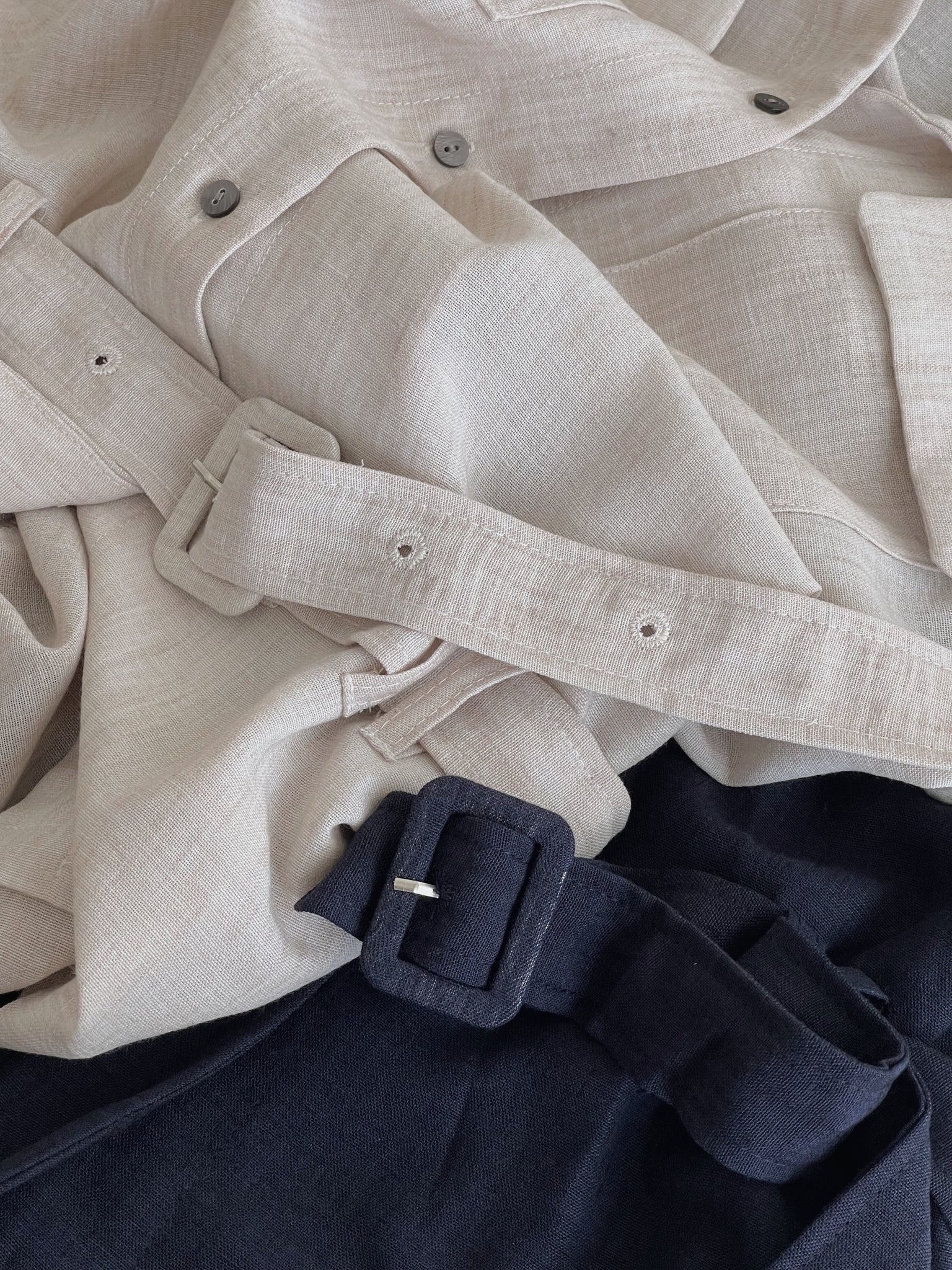 Minimalist Belted Set / 优雅系带无袖衬衫两件套