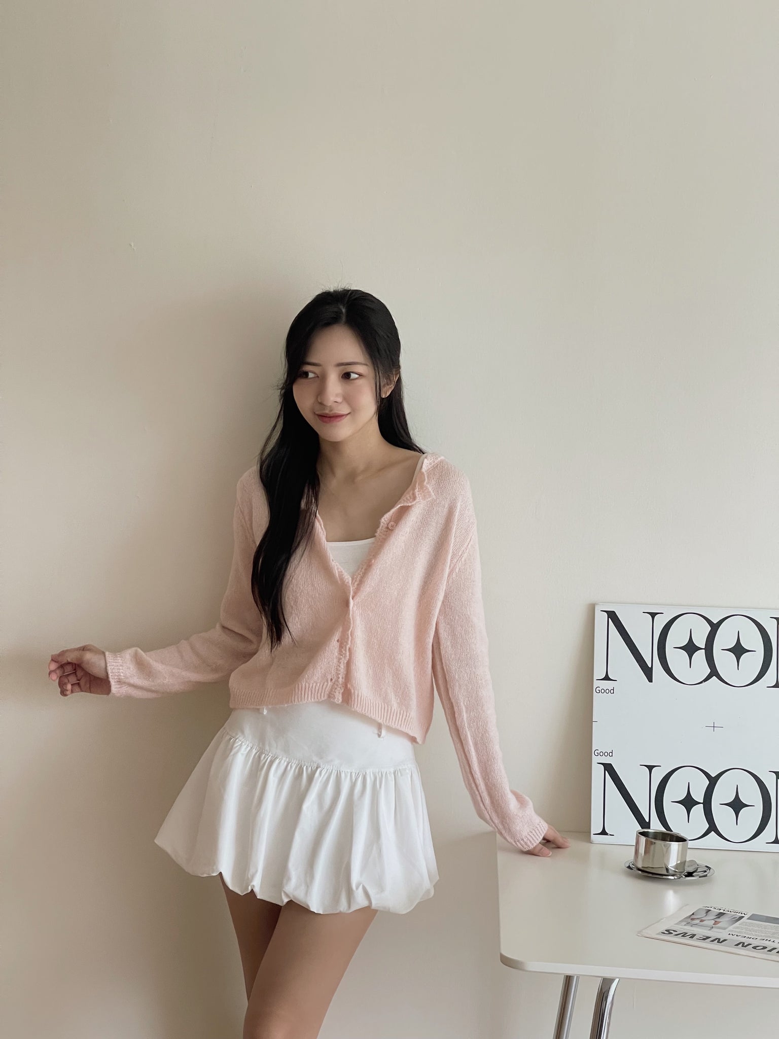 Crochet Knit Cardigan / 毛衣钩花针织开衫