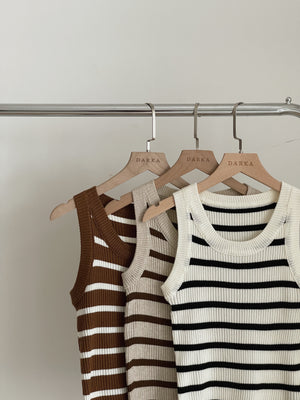 Stripes Stretchy Top / 高弹条纹针织上衣
