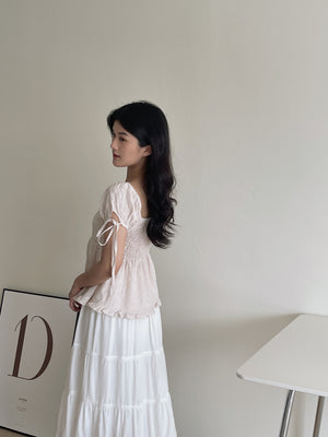 Doll Puff Sleeve / 格子泡泡袖上衣