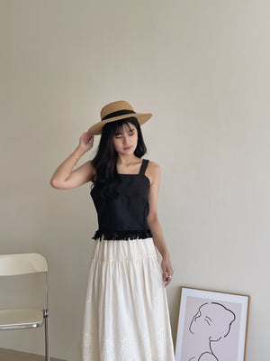 Vina Tassel Sleeveless Top / 流苏摆吊带上衣
