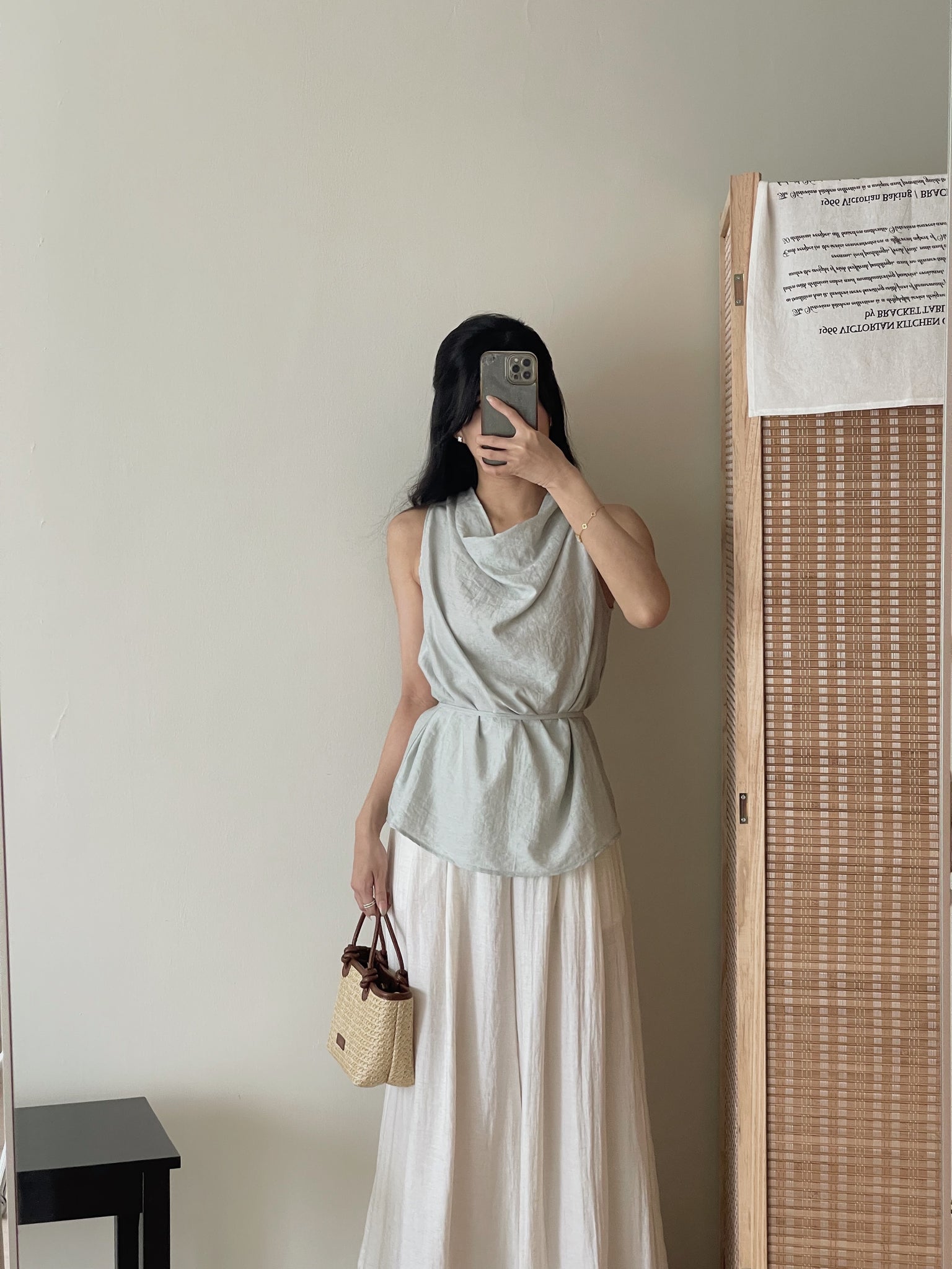 Modern Cowl Neck Top / 通勤荡领韩系小衫