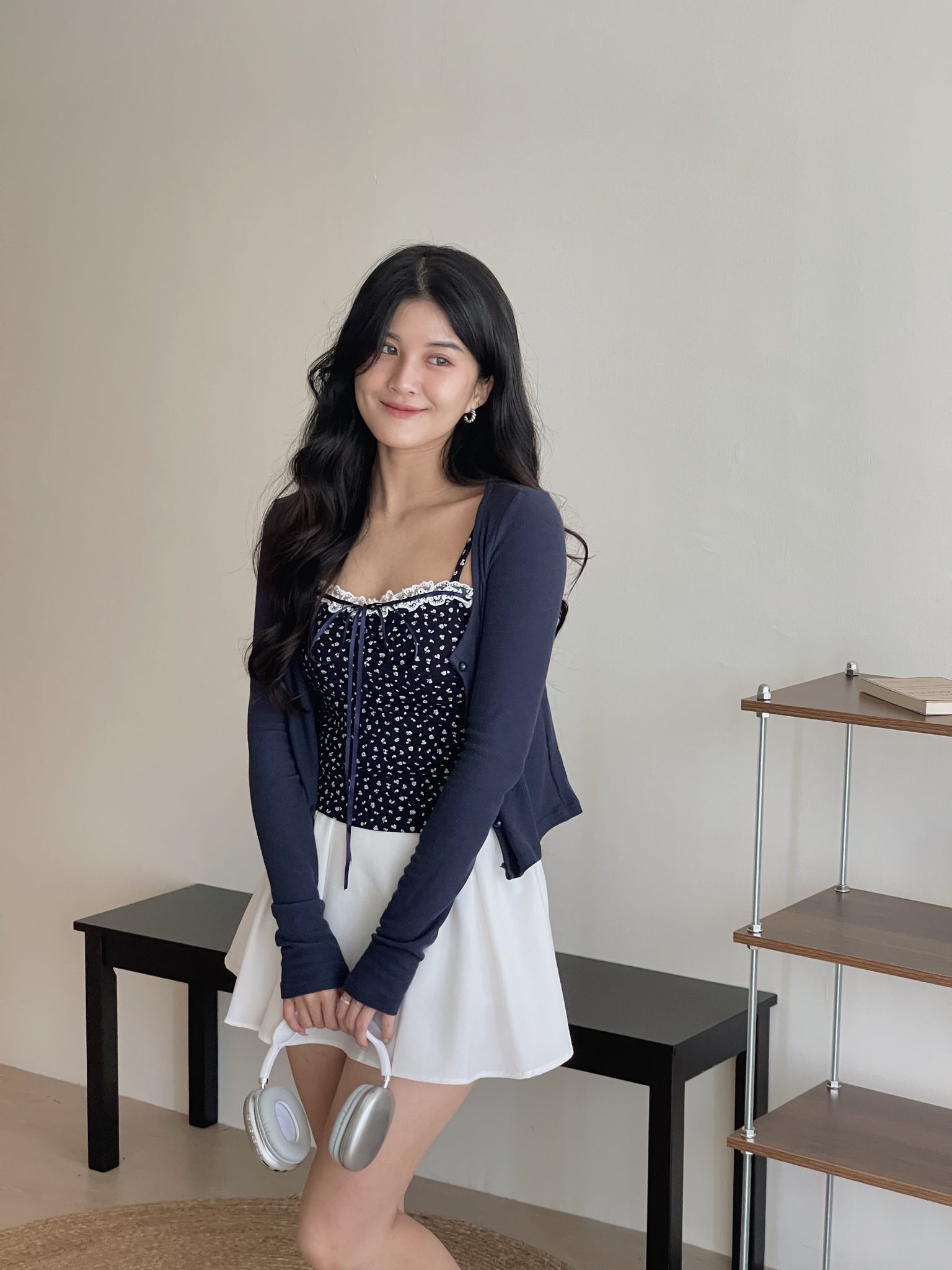 Floral Cami Two-pcs Set / 甜美碎花背心两件套