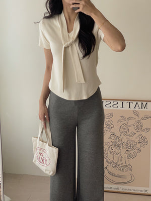Mochi Tie Tee / 糯叽叽领带针织
