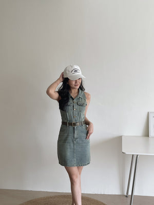 Urban Denim Dress / 复古牛仔连身短裙