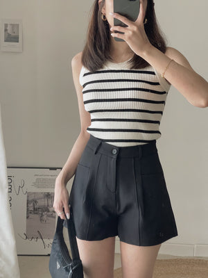 Stripes Stretchy Top / 高弹条纹针织上衣