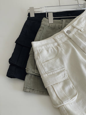 Cargo Denim Mini Skirt / 甜酷工装牛仔短裙