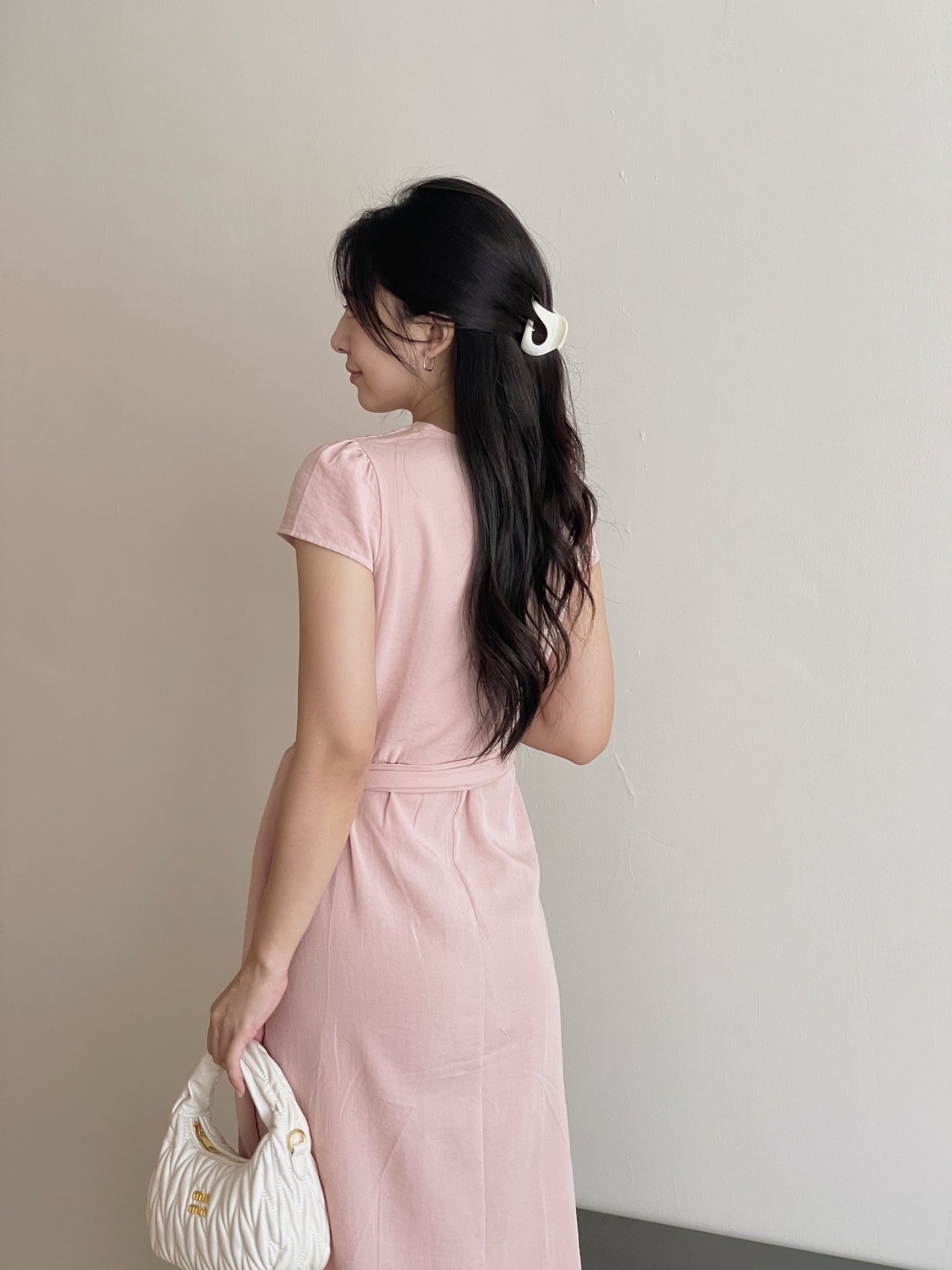 Azalea Wrap Dress / 法式V领收腰气质连身裙