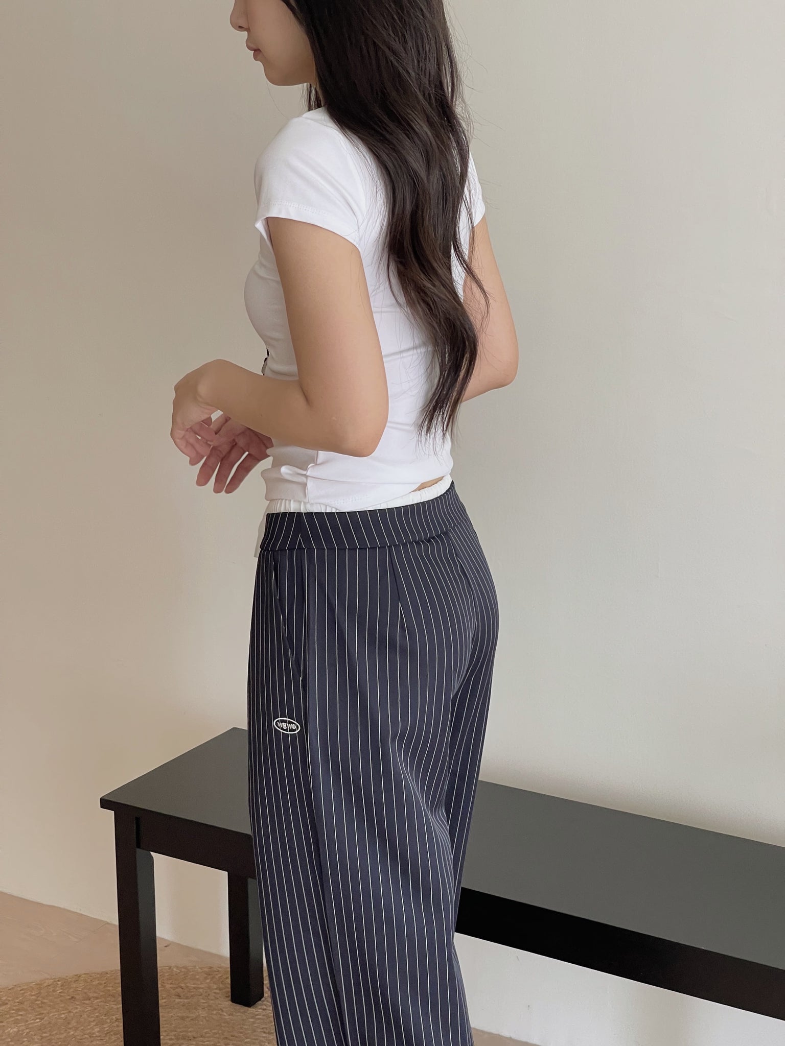American-style Striped Relaxed Pants / 美式条纹宽松休闲长裤